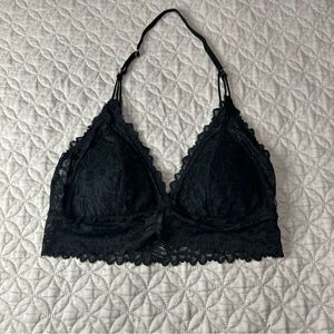 Aerie black lace halter Bralette